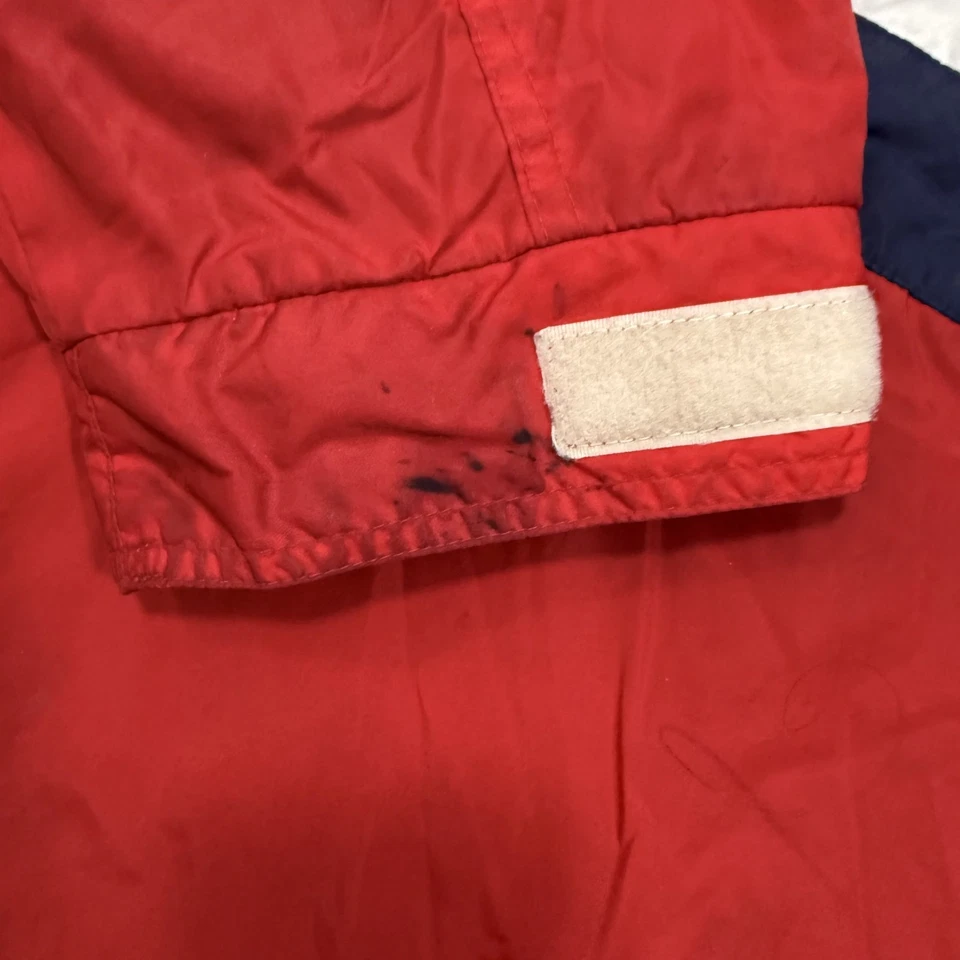 De Colección Tommy Hilfiger Chaqueta Para Hombres 2XL Rojo Azul Logo Nylon Cremallera Cortavientos Años 90 Foto 2 de 4