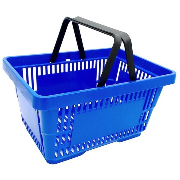 VK022= 40 EinkaufsköRbe Blau 2 Griffe Einkaufskorb Tragekorb Top Verkaufskorb-image