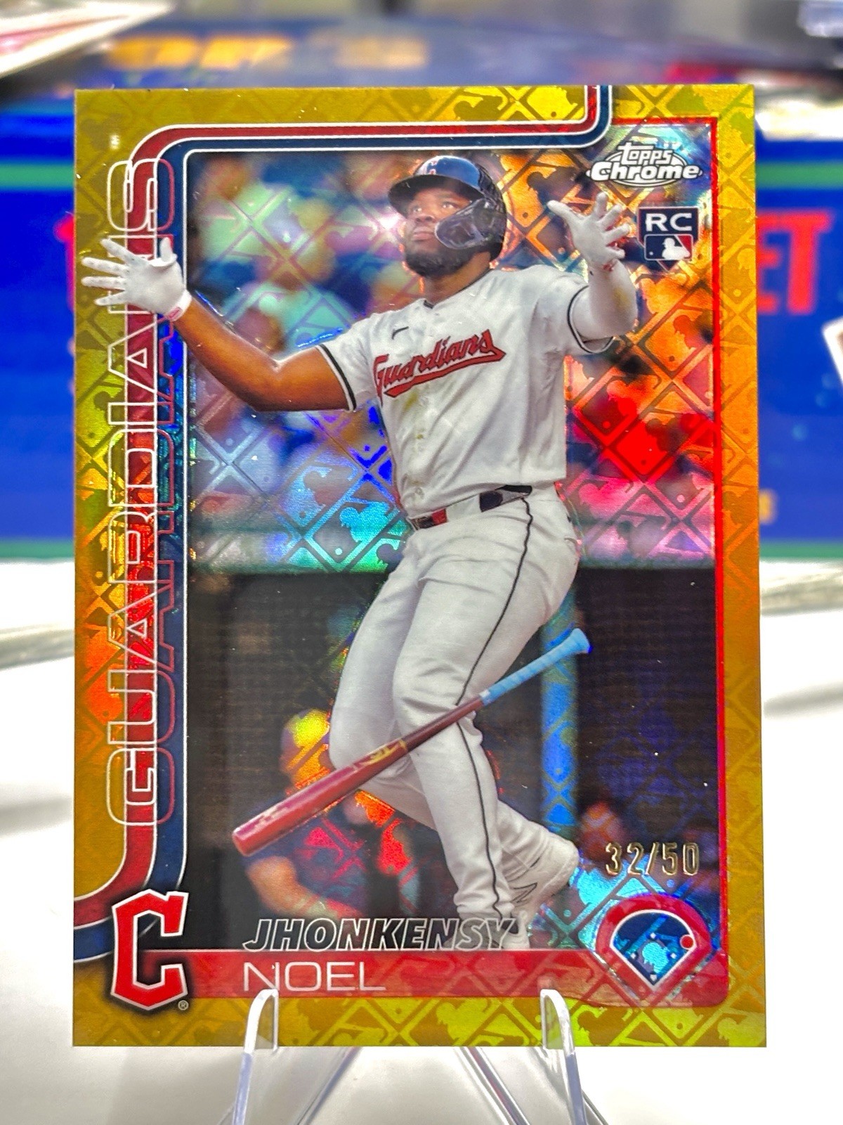2025 Topps Chrome - Jhonkensy Noel #291 RC Logofractor Gold /50 Cleveland Rookie
