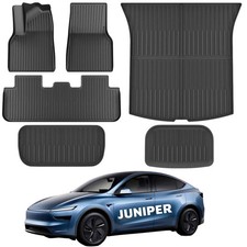Tesla Model Y Juniper Floor Mats for 2025 2026 Juniper (5-Seat), TPE All Weather