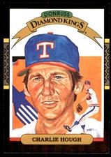 Charlie Hough 1987 Leaf #7 Texas Rangers MLB READ FREE SHIPPING AutographDen