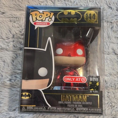 Batman 144 (Red) (Metallic) - Target Excl. Protector Funko Pop! Vinyl: DC Comics