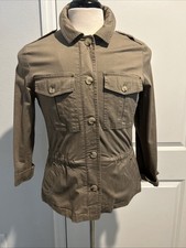Giacca camicia donna Liz Claiborne marrone lunghezza media taglia M