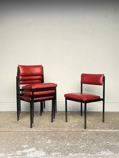 🚚 We Deliver - Set of 10 Vintage Vinyl Stacking Club Chairs - Cafe Bar