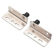Silver Concealed Door Hinges with Plastic Cover Perfect for Cabinets (2pcs)