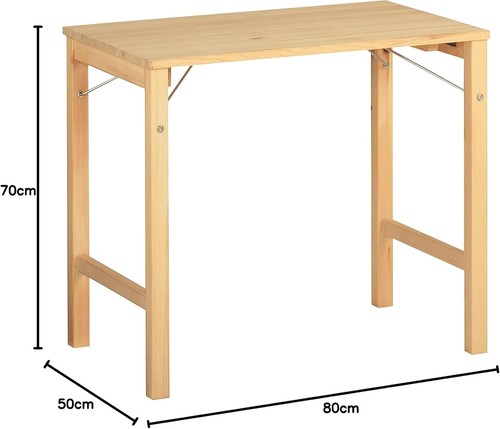 Muji Pine Wood Foldable Table W80xD50xH70cm Rectangle Compact Size NEW Japan - Picture 2 of 9