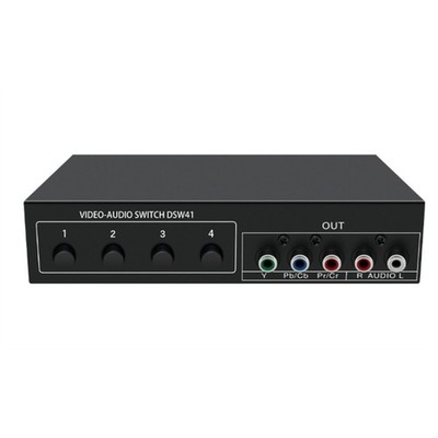 4x1 Component Video  Switcher YPbPr YCbCr Audio DSW41 Trennwandknopf Manuel6713
