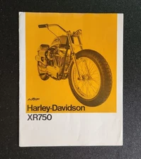 Vintage AMF Harley-Davidson XR750 Brochure Speciation Sheet Good Condition USA