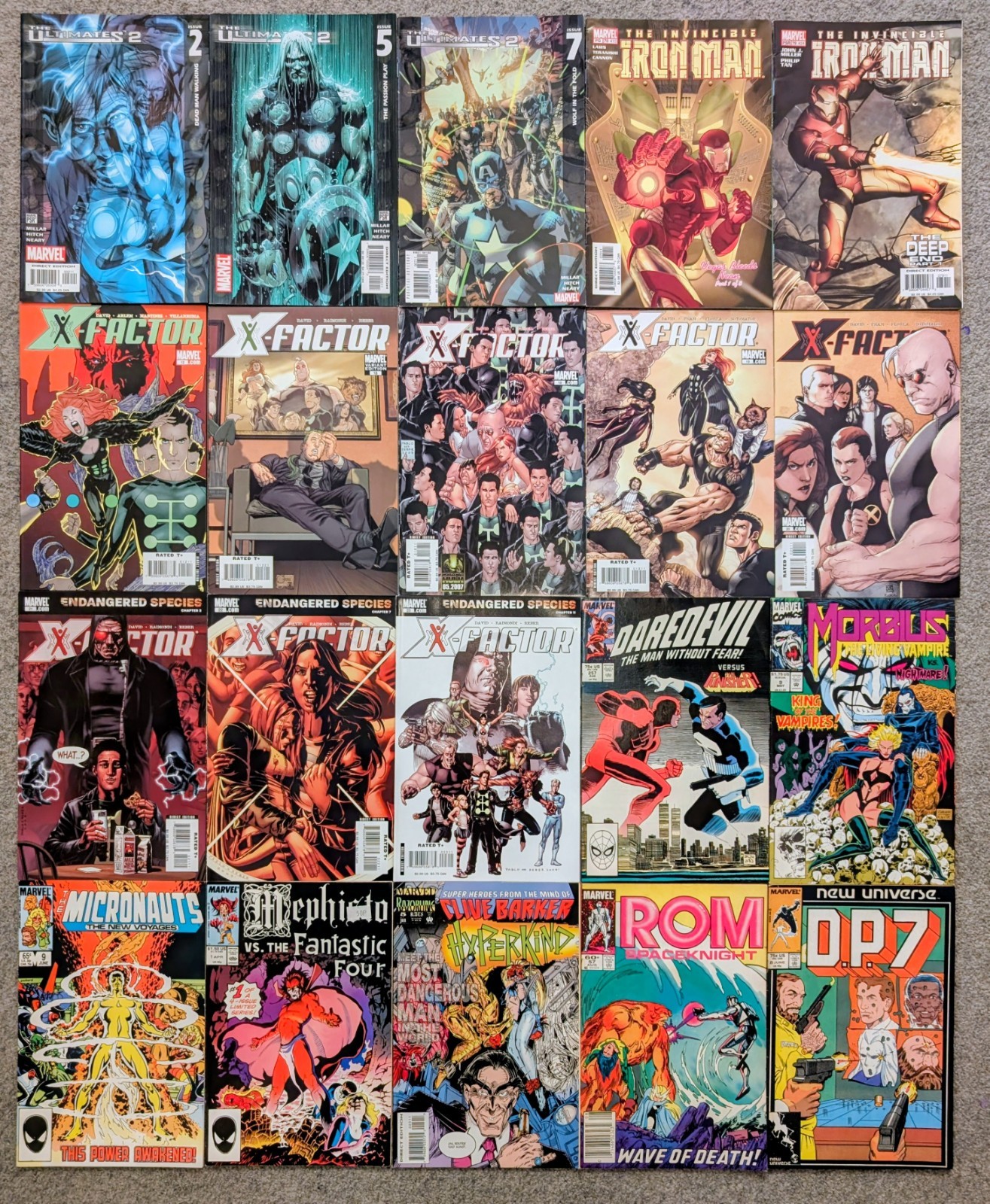 Marvel 20 x Comics Lot Iron Man X-Factor Daredevil