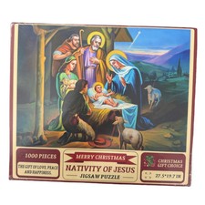 Merry Christmas Nativity of Jesus Jigsaw Puzzle   1000 Pieces