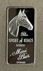 MINI BAR BRAND "THE SPORT OF KINGS" .999 FINE SILVER 9.6 GRAM BAR