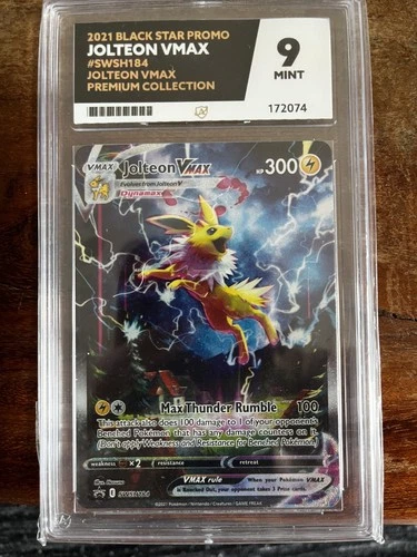 Pokémon Jolteon VMAX Black Star Promo SWSH184 ACE 9 PSA CGC BECKETT BGS TAG