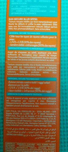 Crema de espuma óptica desenfoque Svr Sun Secure Blur unifica piel hipersensible FPS 50+ - Imagen 3 de 5