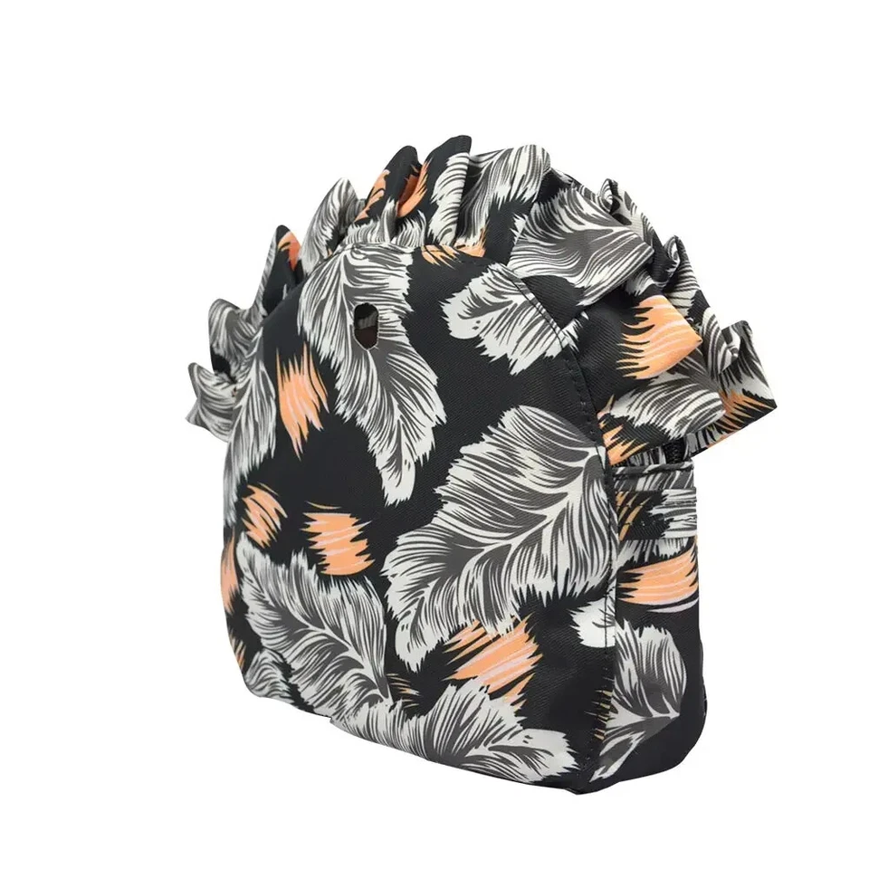 Paño de microfibra forro floral pliegues volantes organizador para bolsa O luna luz Obag Foto 2 de 4