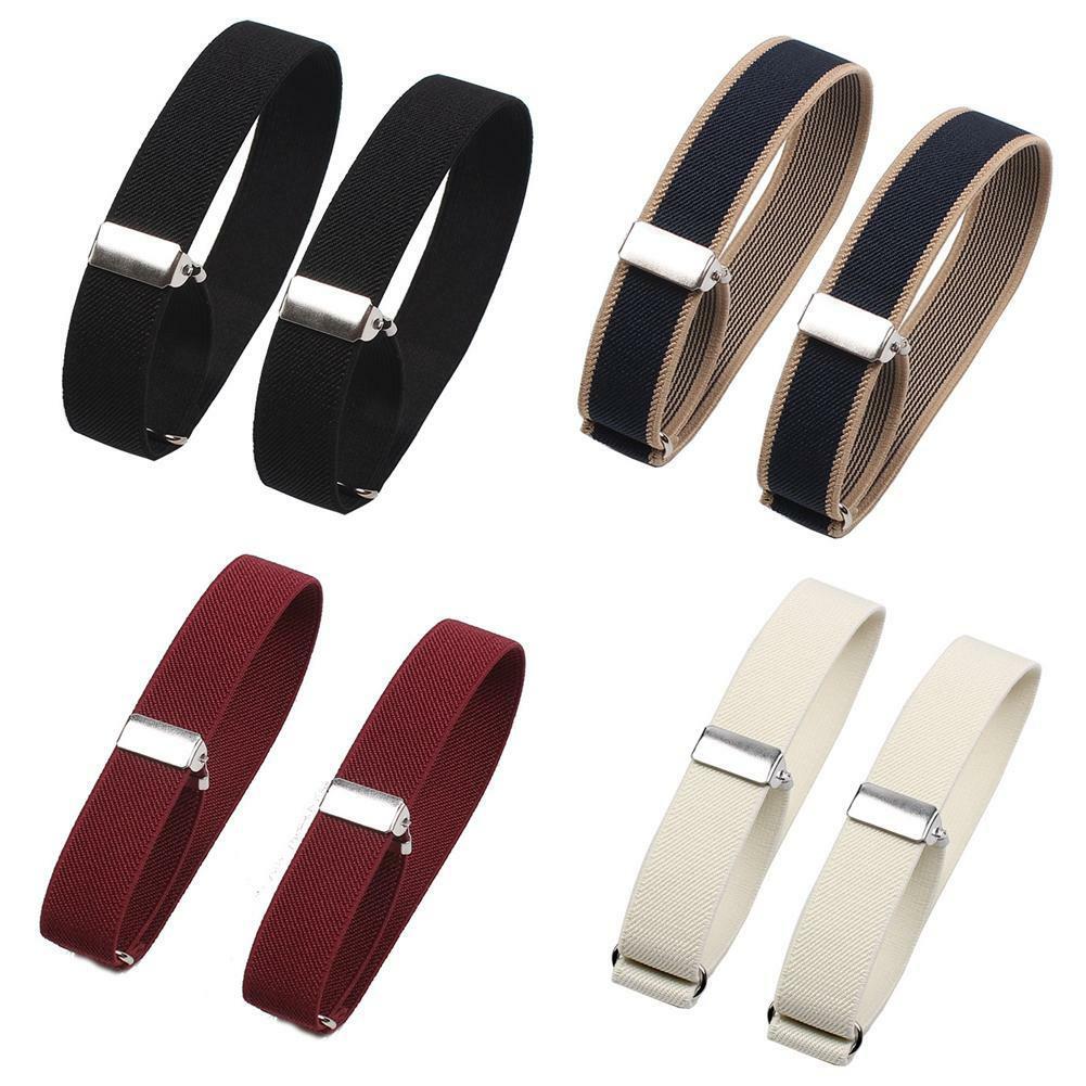 Men Elastic Armband Cuff Shirt Sleeve Garter Strap Adjustable