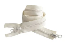 19 Inch YKK #5 VISLON 2-Way Medium Weight Molded Plastic Separating Made in USA