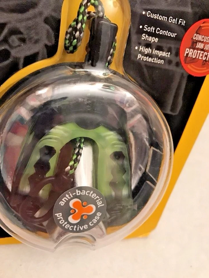 Protector Bucal Gel Shock Doctor Max Resistente Atado Adulto Libre de Látex Verde Nuevo Foto 2 de 4