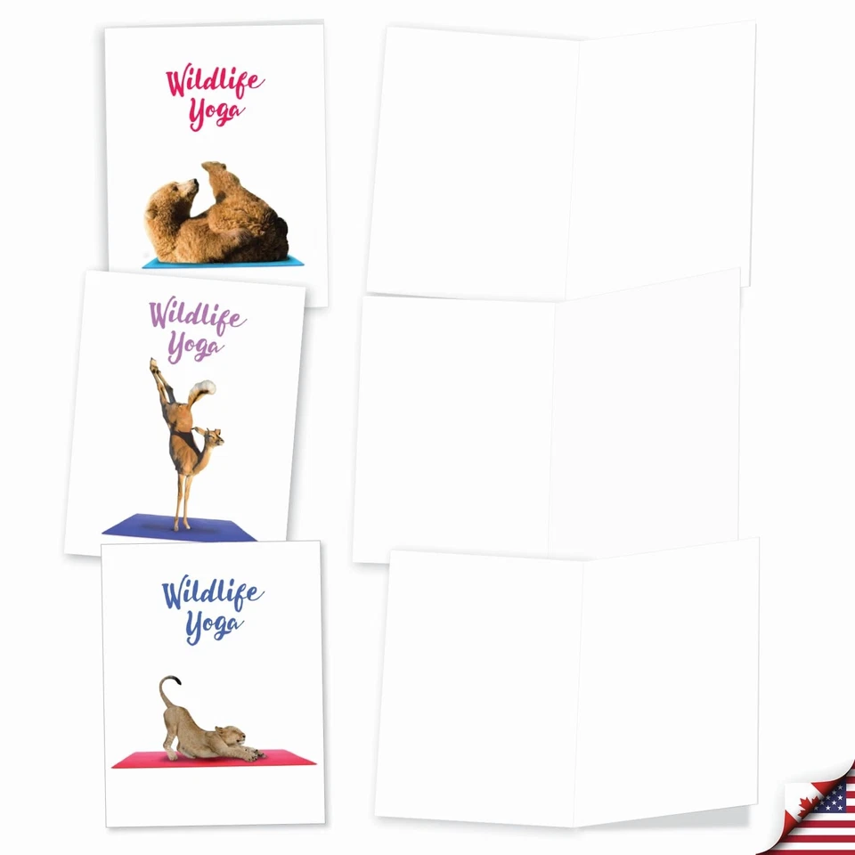 The Best Card Company - 20 Blank Yoga Animal Cards (4 x 5.12 Inch) - All Occa... - Image 4 of 4