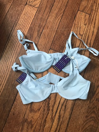NWT Lot 2X Pepper T Shirt Bra Women 30B Ultra Bra Unlined Bra Aquamarine - Picture 4 of 4