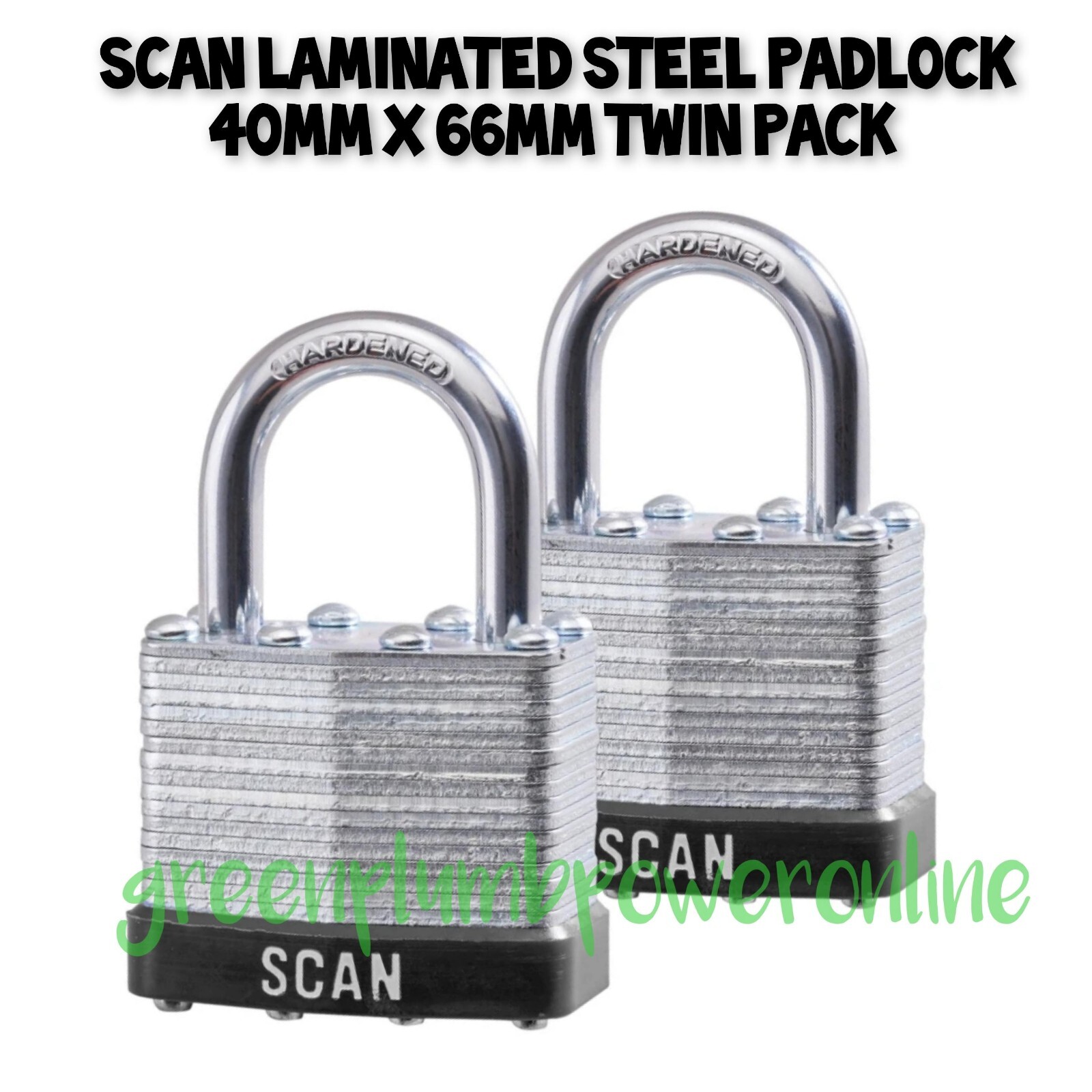 Scan Laminated Steel Padlock 40 Mm Keyed Alike (Pack Of 2) Qc0140ka2 - Image 4