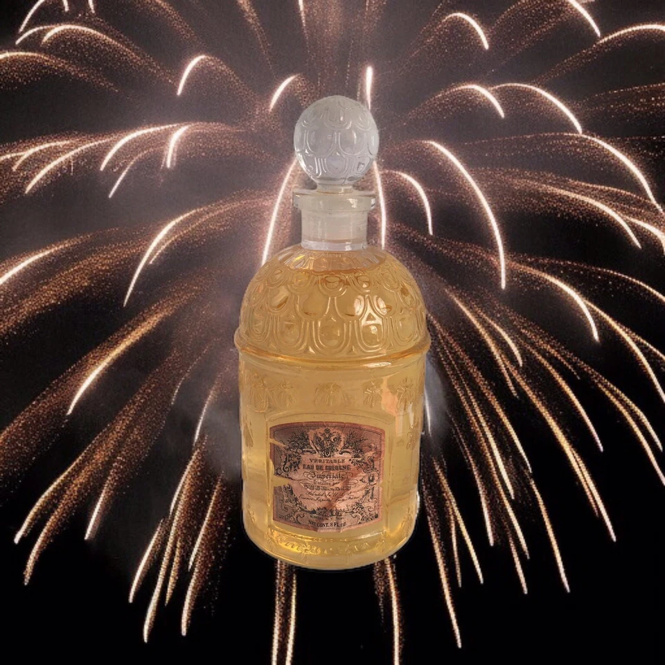 Vintage Guerlain Veritable Imperiale Extra Dry Eau De Cologne 8 fl oz Garrafa de Abelha - Imagem 3 de 4