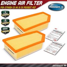 2x Air Filter for Citroen C5 MK III RD MK III RW C6 TD Peugeot 407 2005-2009 2.7