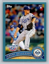 2011 Topps Opening Day Jeremy Hellickson #1753/2011 ROOKIE CARD - Tampa Bay Rays. rookie card picture