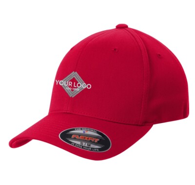 Flexcfit STC17 Custom Logo Texts Stitching Logo Texts Performance Caps