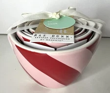 RAE DUNN Pink Candy Cane Christmas Measuring Cups Valentines Day 2024 NEW