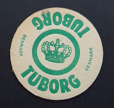 Antique TUBORG Denmark Denmark Beer Deckel Beermat 2 Beer Underbock