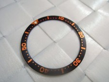 NEW BLACK/ORANGE BEZEL INSERT 38MM LARGE DIVERS SKX007 /7002-7001 /6309-7040