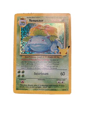25th anniversary pokemon cards venusaur Tokyo Snack Box this item offers a spectacular aesthetic for a gallery Venusaur 25th anniversary 1995 card,