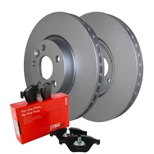 Front Brake Kit 300mm Rotors TRW Low-Metallic Pad For Range Rover Evoque S60 S80