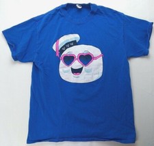 Ghostbusters Staypuft Marshmallow Man T Shirt Women's Large Blue Gildan