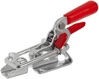 DE-STA-CO Red Alloy Steel with Threaded U-Bolt 341-R Pull Action Clamp