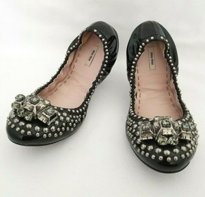 miu miu embellished flats
