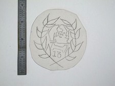 vtg 1960s 1970s Tattoo Flash acetate stencil Zig Zag Guy 13 Wreath WEED2