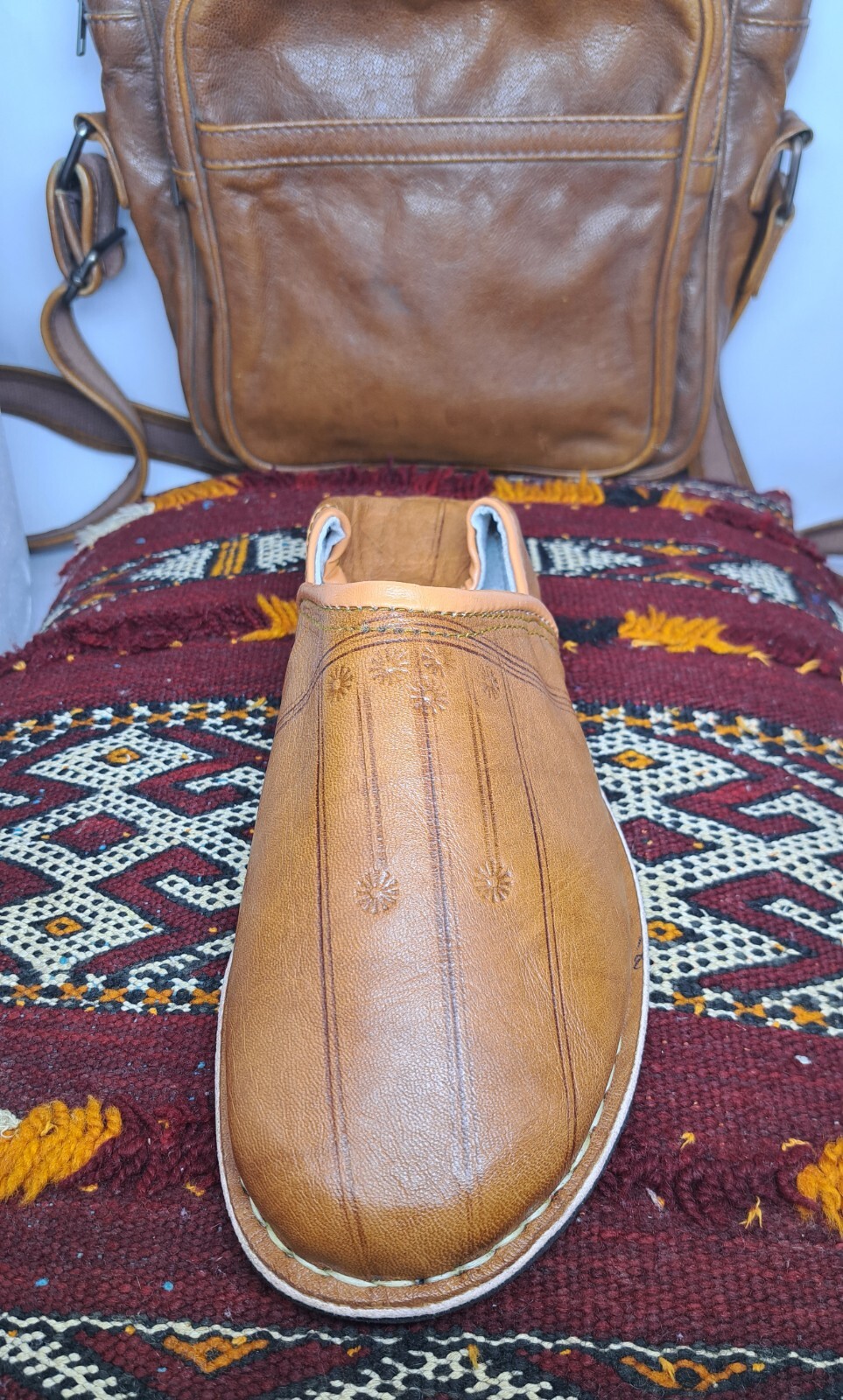 PANTOFOLA D’ORO Pantofole Babouches Tradizionali Marocchine Uomo Fatte a Mano Pelle Oro Originali