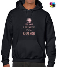 I'M NOT A PRINCESS ROSE GOLD PRINT HOODY HOODIE GAME OF KHALEESI DRAGONS THRONE