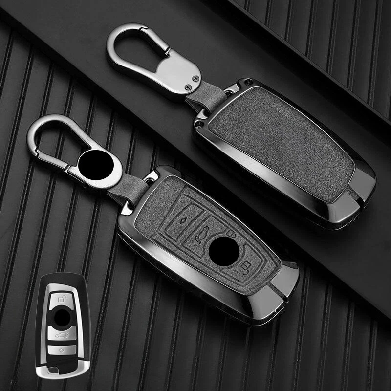 Zinklegierung Leder Auto Schlüssel Etui Abdeckung für BMW 1 2 4 5 7 X3 X4 X5 X6 F10 F20 F30 - Bild 3 von 4
