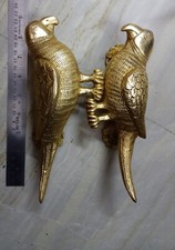 Couple Set of Polished Brass Parrot Handles Restaurant Home Decor WG007