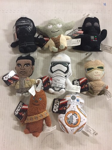 Star Wars Plush, Set Of 8 Figures From Set. Vader, Yoda And Friends!
