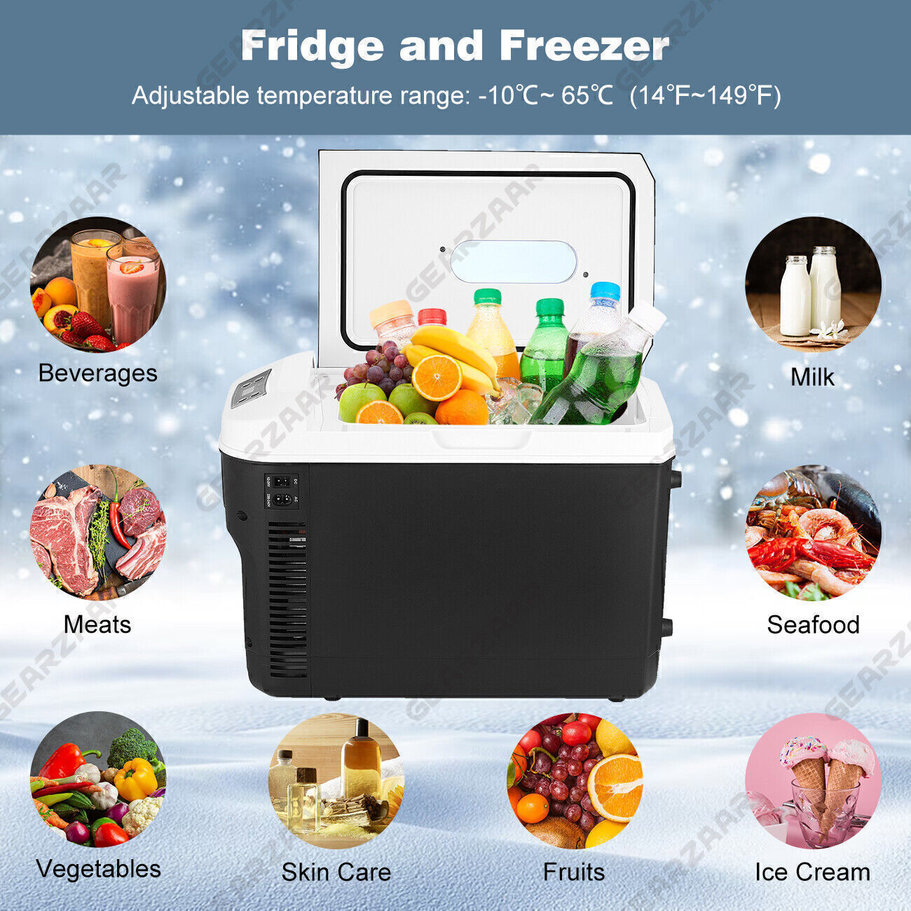 Centre Console Fridge Freezer Portable Travel Camping Car Cooler 4WD 15L eBay