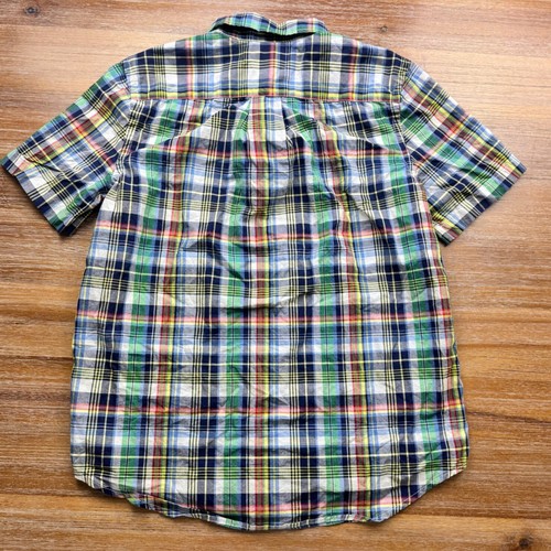 Ralph Lauren Plaid Button Down Shirt Short Sleeve Casual Top Kids Large - Picture 2 of 5