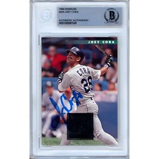 Joey Cora Signed 1996 Donruss #259 Card Auto Beckett Slab Seattle Mariners