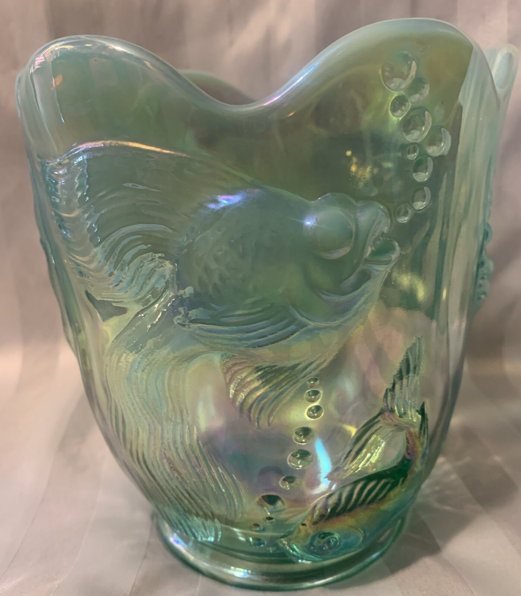 Fenton 1990's Atlantis Koi Willow Green Opal Opalescent