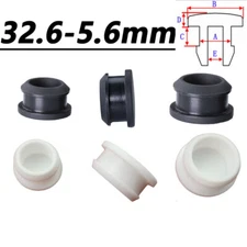 Snap-On Hole Plugs Round Silicone Rubber Blanking Seal End Cap Tube 32.6-50.6mm