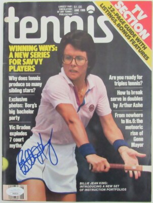 Billie Jean King Tennis Champ Signed/Autographed 1980 Tennis Magazine ...
