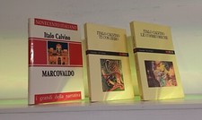 Lotto 3 libri di Italo Calvino, 'Marcovaldo', 'Le Cosmicomiche', 'Ti con zero' 