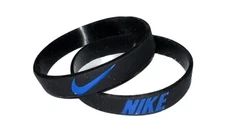 Nike Baller Band Silicone Rubber Bracelet Black Blue Dunks AF1 BLUE SB BUBBLES